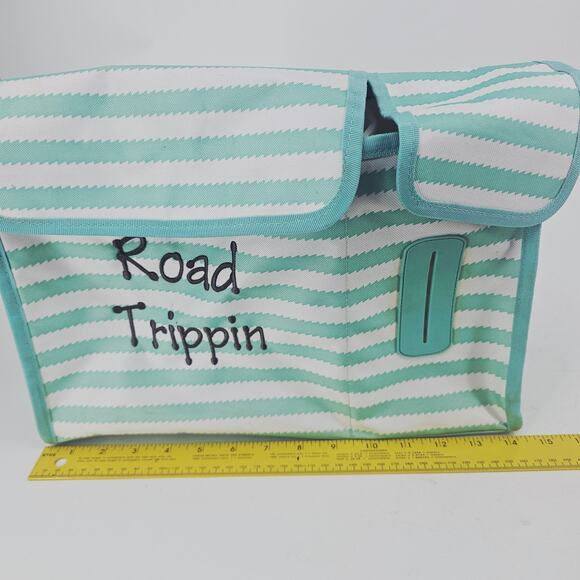 Thirty One Pack and Pull Caddy Aqua White Baby Bag for Diaper Wipes Road Trip - Picture 9 of 11